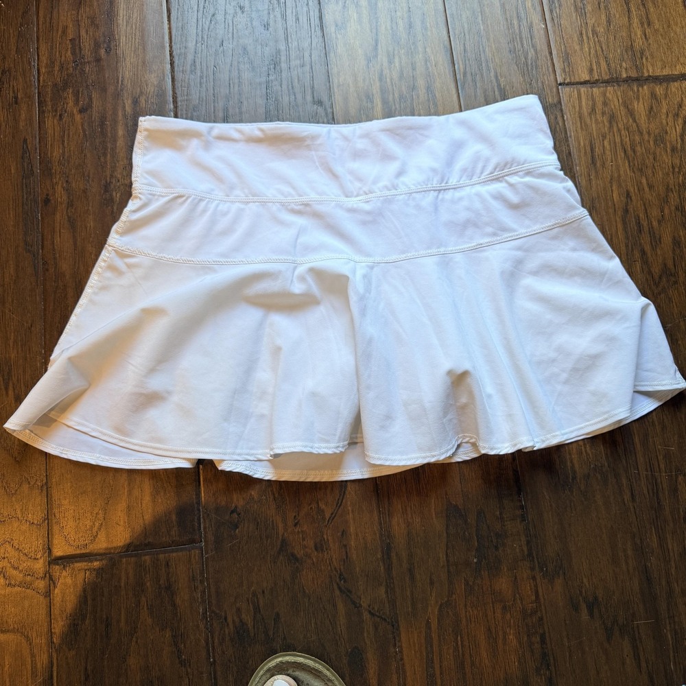 Straight Down Skort Womens Medium White Athletic Golf Tennis Pull On Stretch